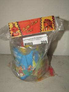 lot 209 image: vintage bom bom bom toy drum new never opened