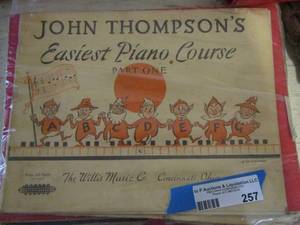 lot 257 image: Vintage John Thompson piano books