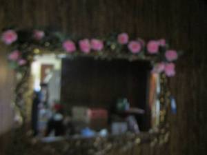 lot 33 image: Gold framed large wall mirror- 4936