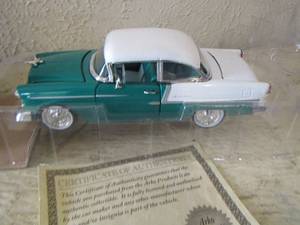 lot 34 image: Arko products 1955 Chevy bel air with certificate of authenticity