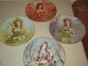 lot 71 image: GUY CAHBIER LAMOGU DECORATIVE PLATES QTY 4
