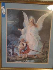 lot 81 image: FRAMED ART OF AN ANGEL 26 X 22