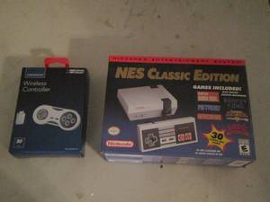 lot 114 image: INSIGNIA WIRELESS CONTROLLER NIB,   NES CLASSIC EDITION NINTENDO SET NIB