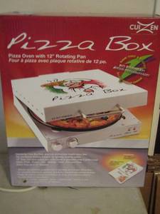 lot 131 image: PIZZA BOX PIZZA OVEN 12 IN ROTATING PAN IN ORIGINAL NEW