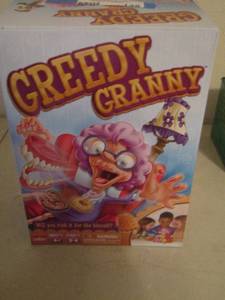 lot 138 image: GREEDY GRANNY GAME IN ORIGINAL BOX USED