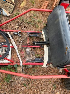 lot 97 image: Go cart frame with wheels needs a motor