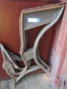 lot 13 image: Vintage school desk metal sides only