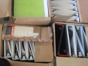 lot 121 image: large lot of binders
