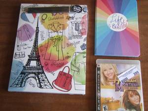 lot 200 image: Hannah Montana movie, 2 kids drawingwriting journals