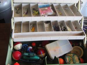 lot 196 image: tool box full of misc. tackle