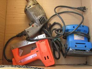 lot 214 image: drill, stapler and sander