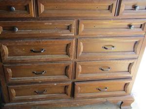 lot 99 image: 11 drawer chest of drawers   some knobs missing  no brand
