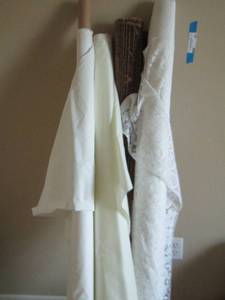 lot 51 image: Various used rolls of fabric