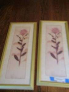 lot 52 image: Flower art  23 X 11  qty 2