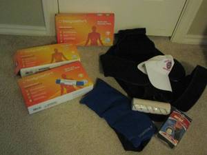 lot 71 image: Back brace- wrist brace new- body comfort neck & shoulder pack- mens hats