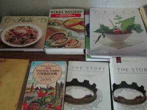 lot 107 image: book lot includes healthy eating books, fiction