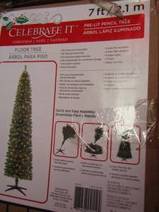 lot 127 image: 7ft celebrated pencil floor tree in original box used