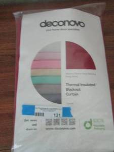 lot 131 image: deco novo thermal insulated blackout curtains new 2 curtains inside