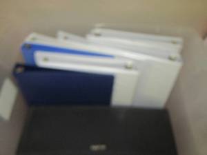 lot 147 image: Sony speaker and various used binders
