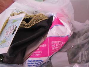 lot 159 image: Clear tote of crafting materials