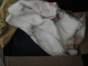 lot 172 image: Box of rags and or towels