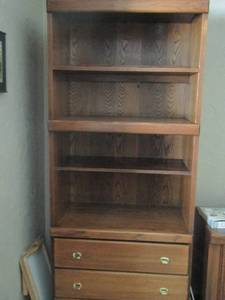 lot 91 image: 783319 book shelf 2 bottom doors 4 tier shelving  WAMBOLD FINE FURNITURE