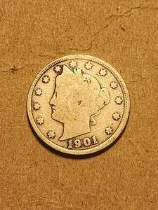 lot 40 image: 1901 Liberty V-Nickel