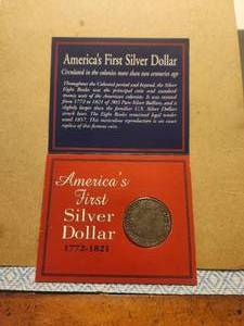 lot 80 image: Collector Coin The Eight Reale- Americas first silver dollar(1793) - 1997