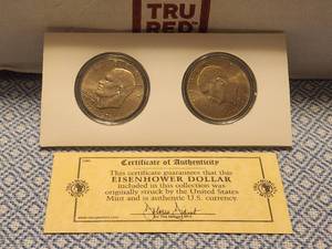 lot 100 image: 1776-1976 Bicentennial Eisenhower Dollar coin set