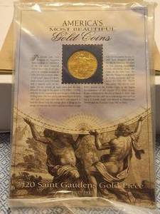lot 112 image: Americas most beautiful Gold coin $20 Saint Gaudens gold piece replica collector coin