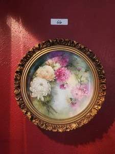 lot 66 image: Decorative plate in frame