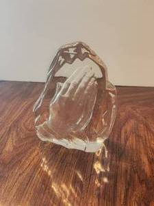 lot 107 image: Glass praying hands