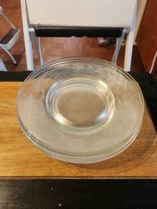 lot 204 image: Selection of glass dessert plates