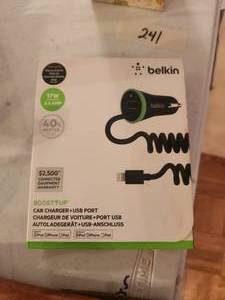 lot 240 image: Belkin car charger and USB port