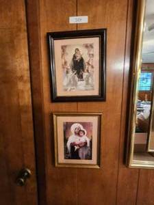 lot 354 image: Selection of 2 pieces of framed artwork of Mary and Baby Jesus