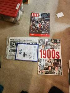 lot 345 image: Vintage collectables - Star Telegram The 1900s, 1957 Life Magazine, and Remembering JFK Star-Telegram newspaper