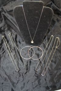 lot 97 image: Necklaces, Opal Pendant, and Two (2) Bracelets