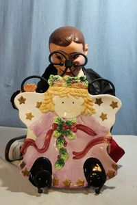 lot 103 image: Hand Painted Angel Platter CHARLIE NOT INCLUDED