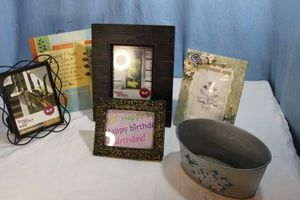 lot 107 image: Selection of Picture Frames Mostly Unused, Along with Some wall art as Pictured