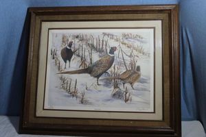 lot 113 image: Framed Wall Art Signed by Artist 1988 #17250