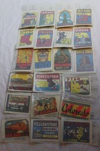 lot 144 image: Large Collection of Vintage Bump Stickers, These are from Various Places and States