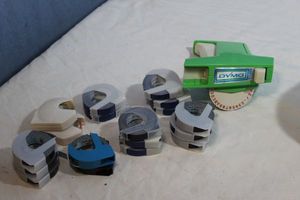 lot 275 image: Vintage Lable Maker and Several Rolls of Colored Label Tape