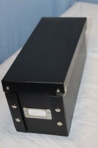 lot 286 image: Index Card Box, With a Few Index Cards and Index Card Dividers
