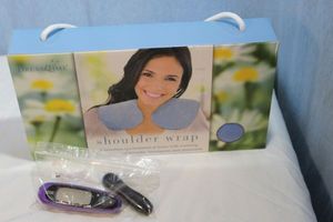 lot 294 image: Hot or Cold Therapry Shoulder Wrap and A One Touch Blood Sugar Monitor and Flinger Sticker.