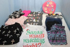 lot 302 image: Girls Clothing Large 10-12 Pants and Long Sleeve tops