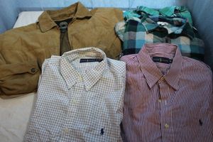 lot 306 image: Four (4) Mens Shirts XL, Two (2) are Ralph Lauren, XL Weatherproof Brand Jacket