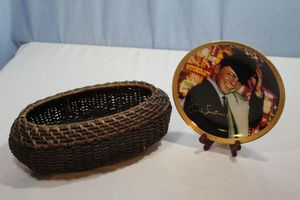 lot 365 image: Basket and Decorative Plate