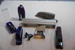 lot 351 image: Selection of Staplers, Staples, Paper Clips, a Whole Punch