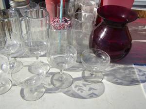 lot 74 image: Wine glasses- beer mugs and more