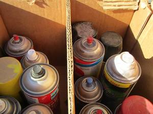 lot 76 image: Turtle wax- carb cleaner- primer- wasp spray and more
